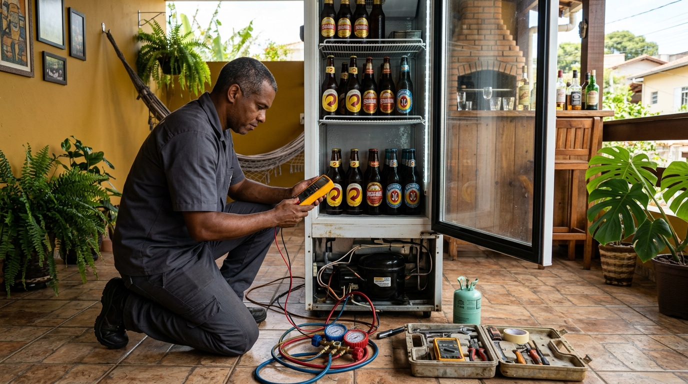 Manutenção da placa eletrônica de cervejeira em Cuiabá‑MT