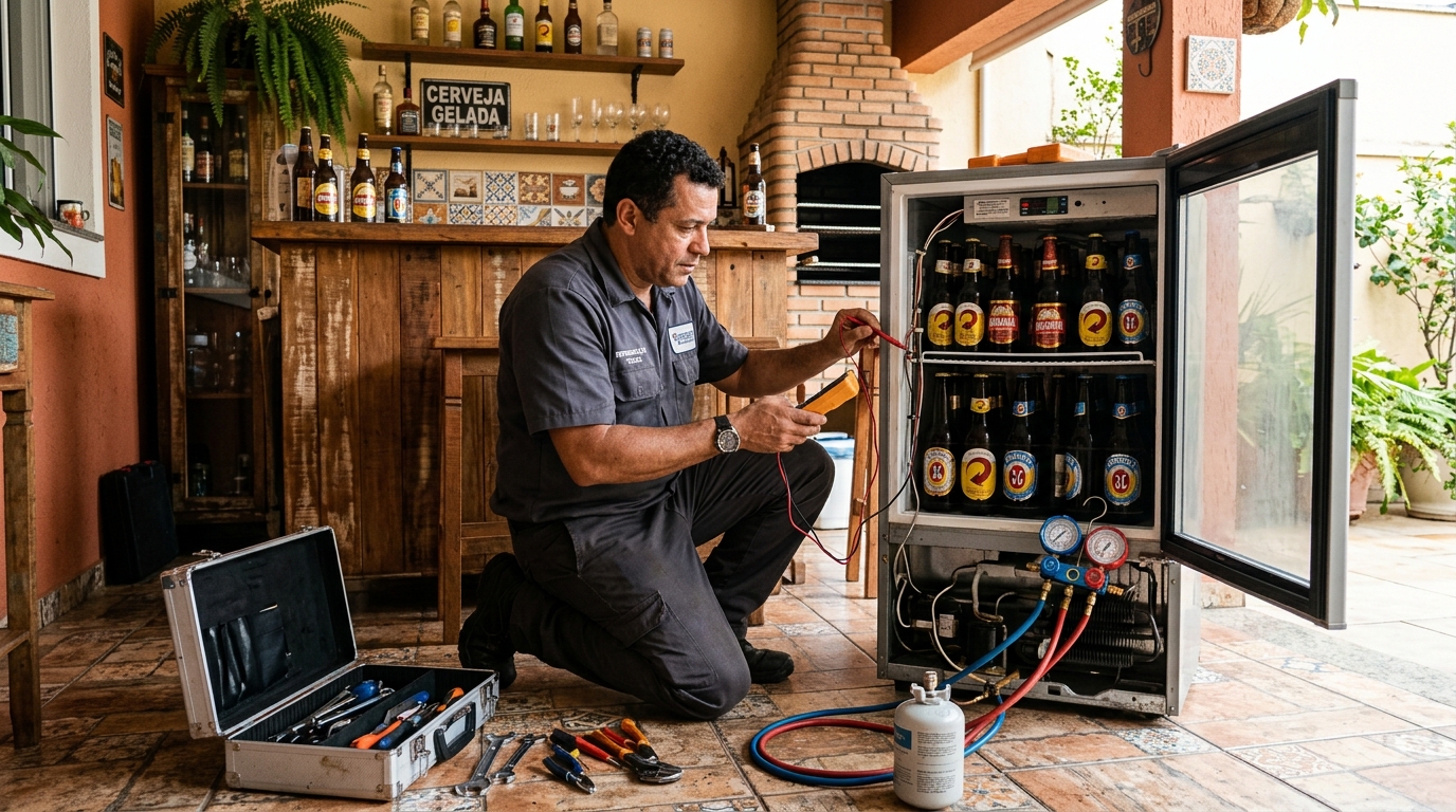 Aplicação de gás refrigerante em cervejeira atendida em Cuiabá‑MT